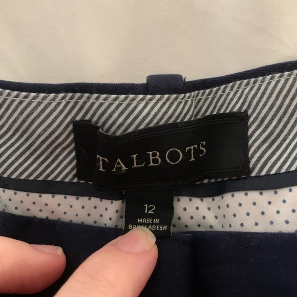 Talbots Curvy Fit Size 12 Dark Navy Blue Straight Leg Women’s Trousers (268) - Picture 6 of 8